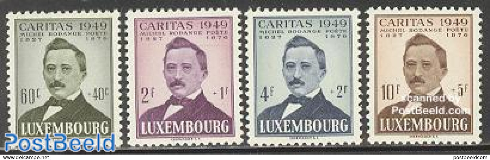 Luxemburg 1949 Caritas, M. Rodange 4v, Unused (hinged), Art - Authors - Neufs