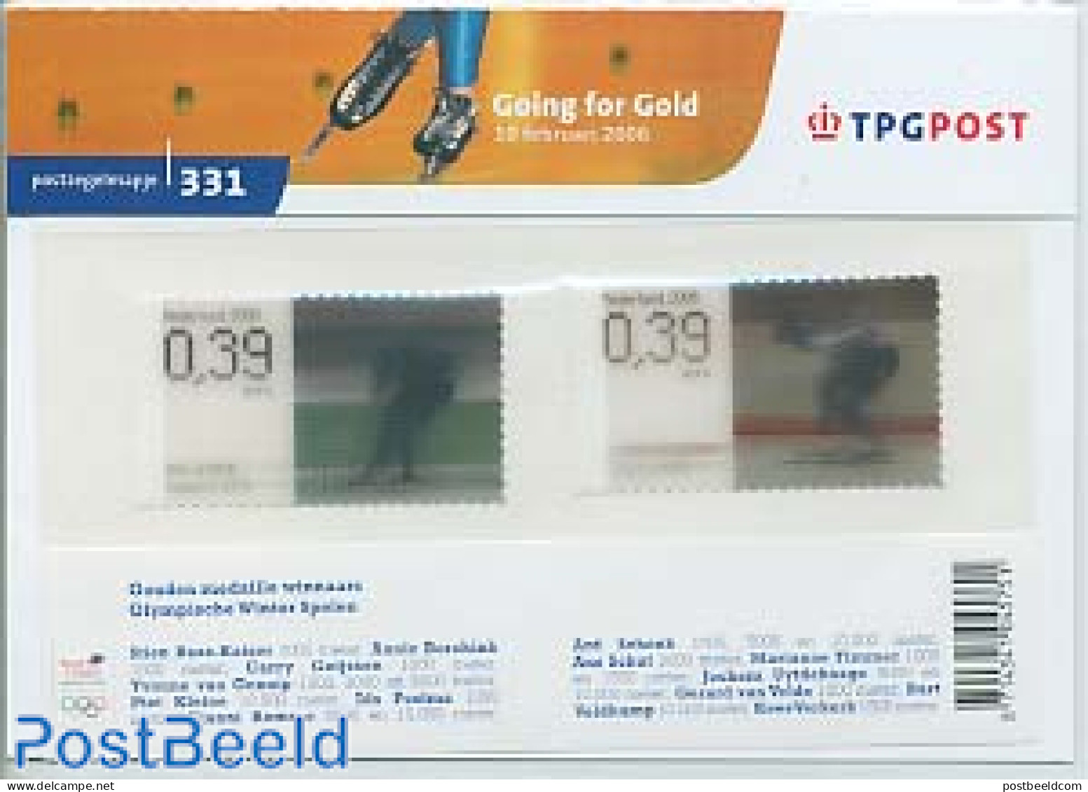 Netherlands 2006 Olympic Winter Games Presentation Pack 331, Mint NH, Sport - Various - Olympic Winter Games - Skating.. - Ongebruikt