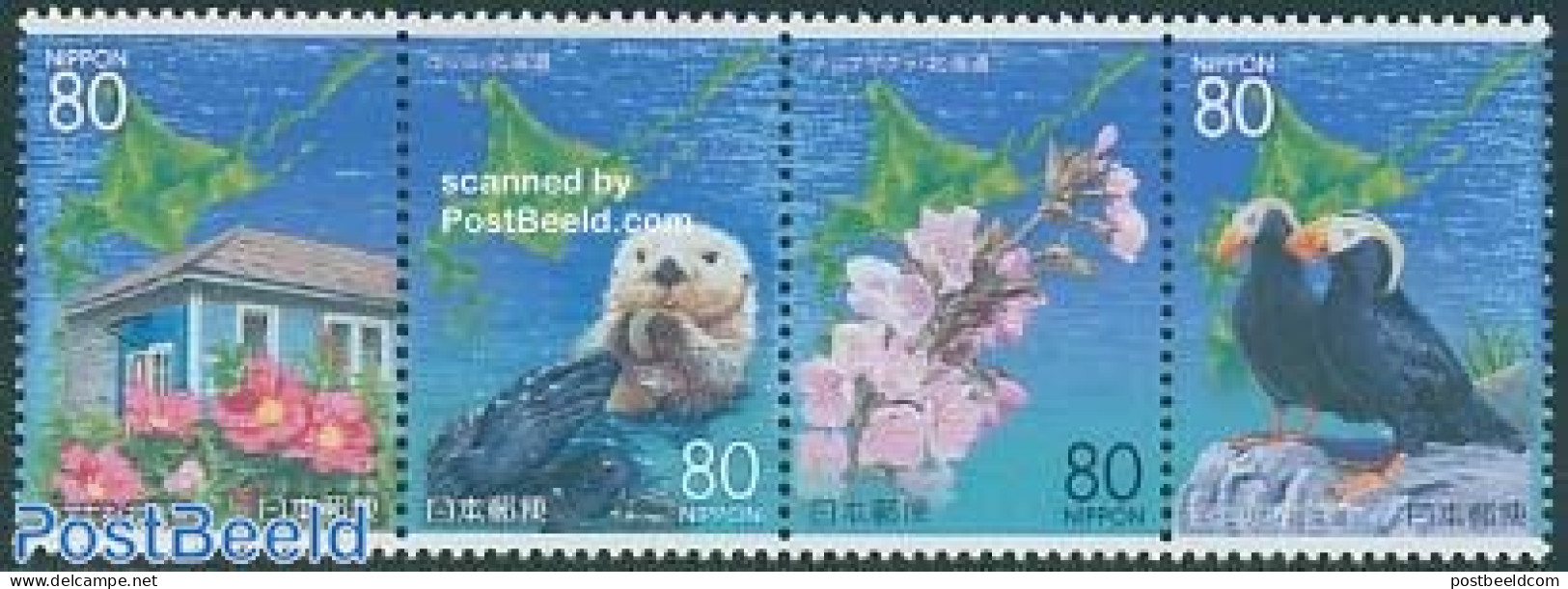 Japan 2005 Hokkaido Nature 4v [:::], Mint NH, Nature - Animals (others & Mixed) - Birds - Flowers & Plants - Neufs