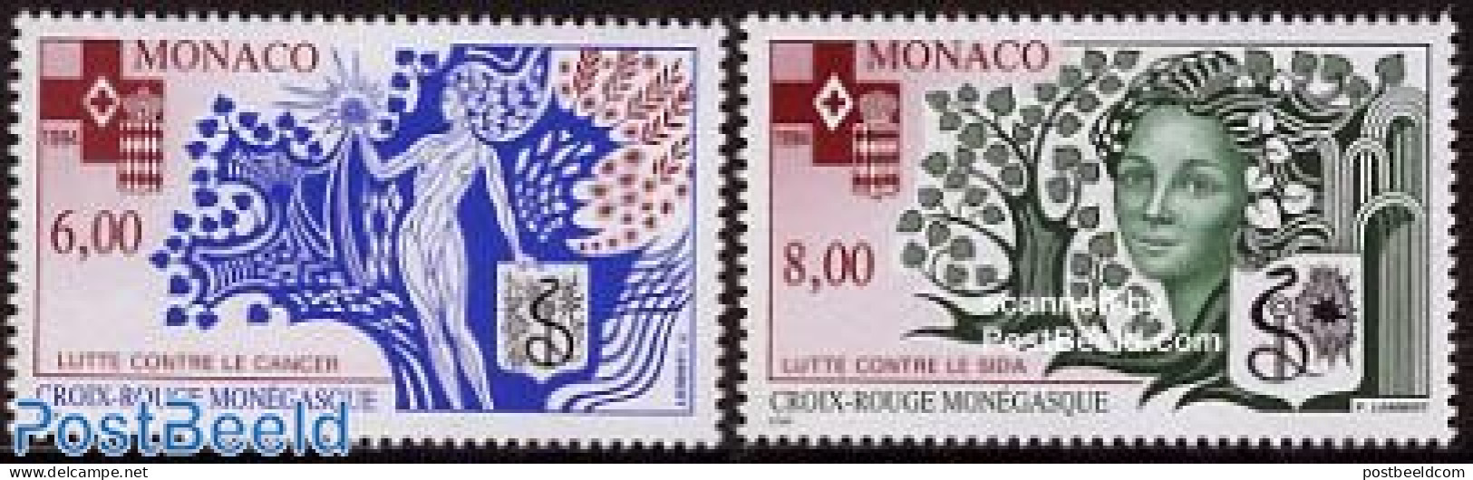 Monaco 1994 Red Ccross 2v, Mint NH, Health - Red Cross - Neufs