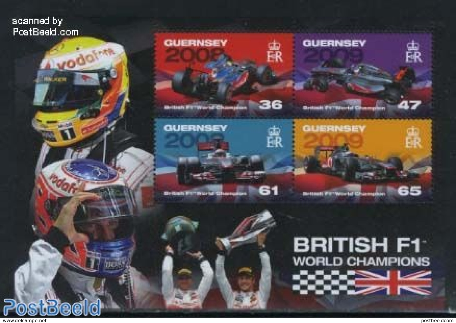Guernsey 2011 Formula 1 World Champions S/s, Mint NH, Sport - Transport - Autosports - Sport (other And Mixed) - Autom.. - Auto's