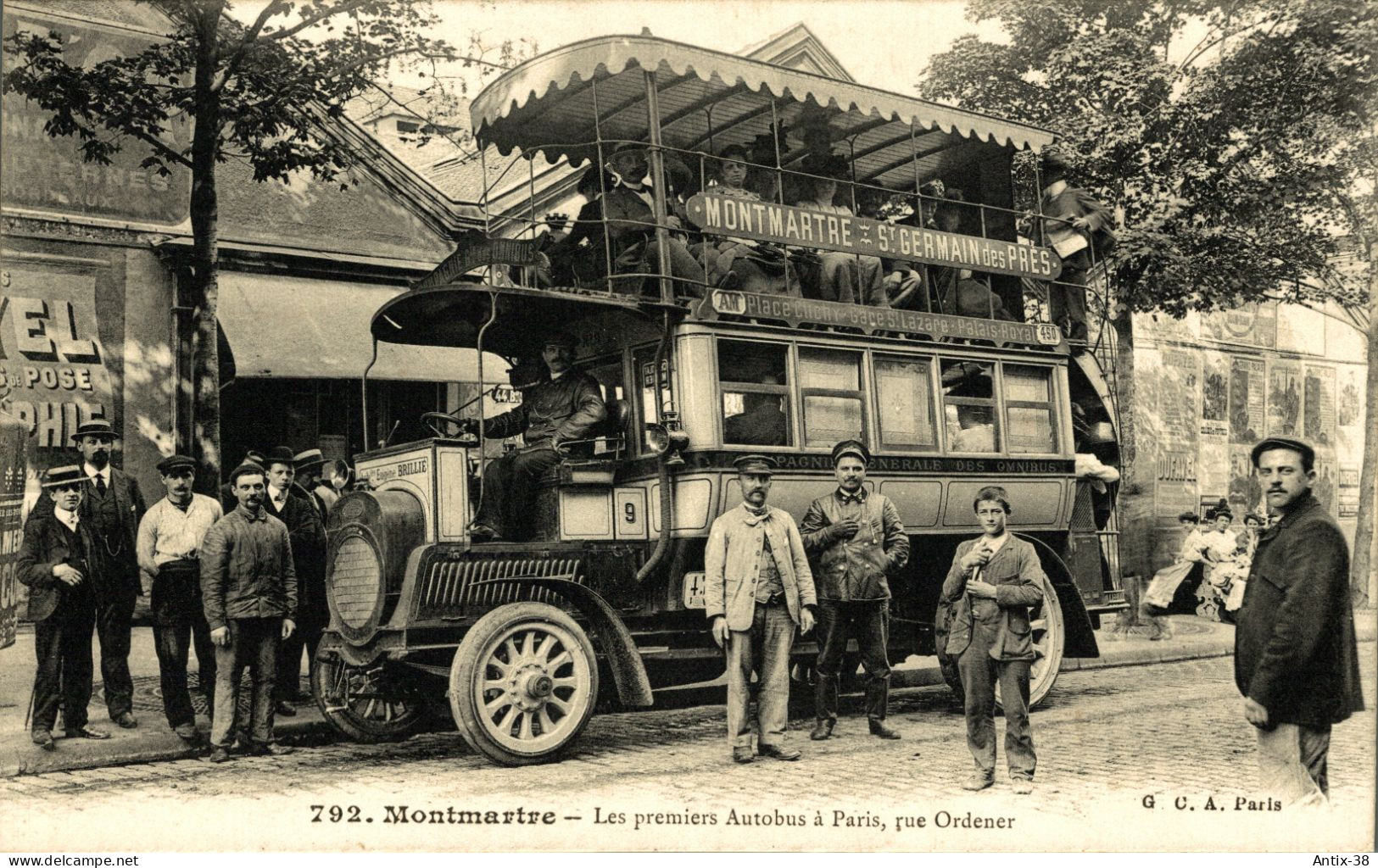 N81 - 75 - PARIS - Montmartre - Les Premiers Autobus à Paris, Rue Ordener - District 18