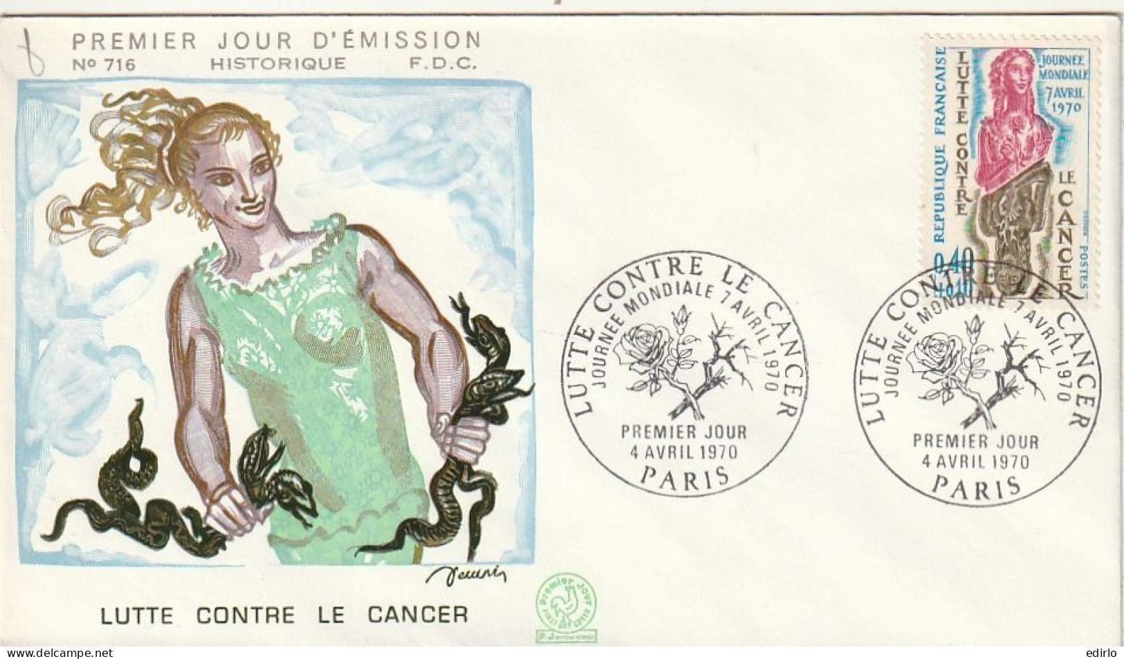 ///   FRANCE ///    PREMIER JOUR ---   LUTTE CONTRE LE CANCER - 1970-1979