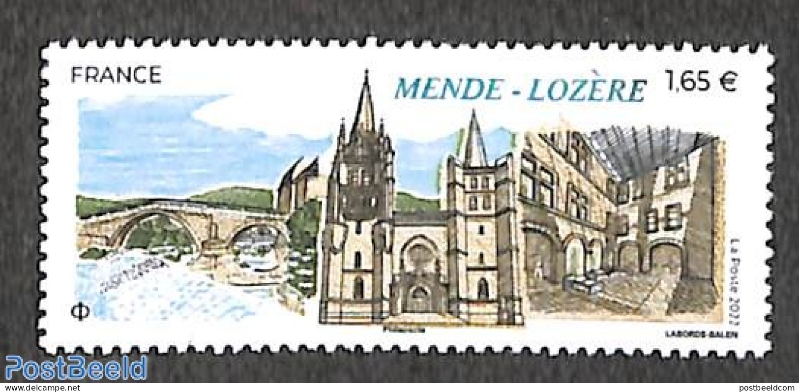 France 2022 Mende, Lozère 1v, Mint NH, Religion - Churches, Temples, Mosques, Synagogues - Art - Bridges And Tunnels - Unused Stamps