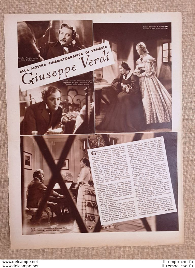 Film Giuseppe Verdi Illustrazione Di Cinema Anno 1938 - Autres & Non Classés