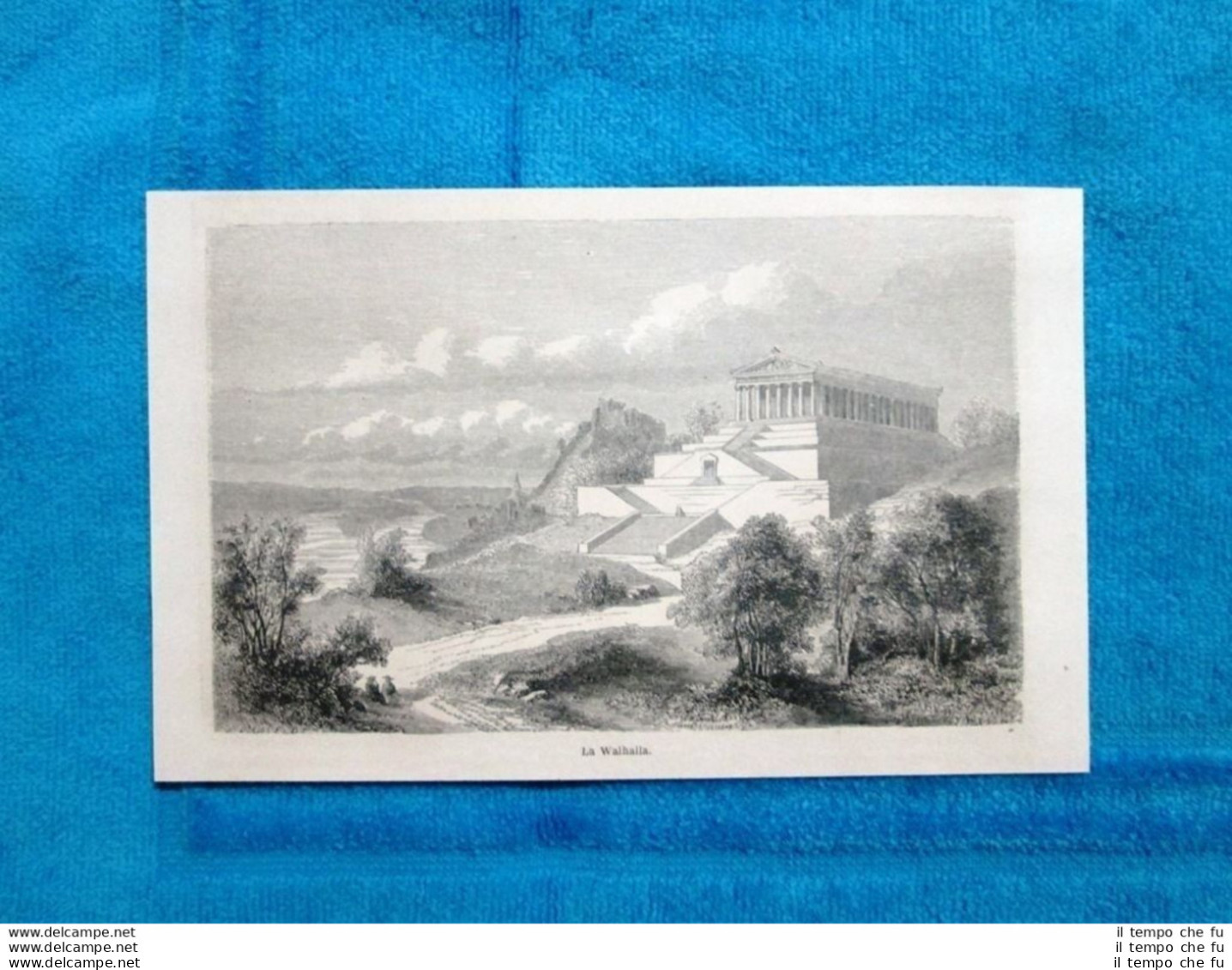 Gravure Année 1863 - Walhalla + Donaustauf (Allemagne - Germania) - Before 1900