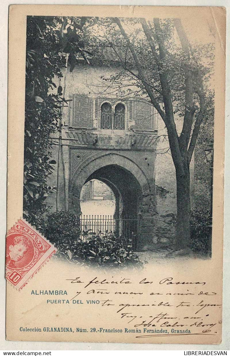 Postal Granada. Alhambra. Puerta Del Vino. Colección Granadina No. 29 - Autres & Non Classés