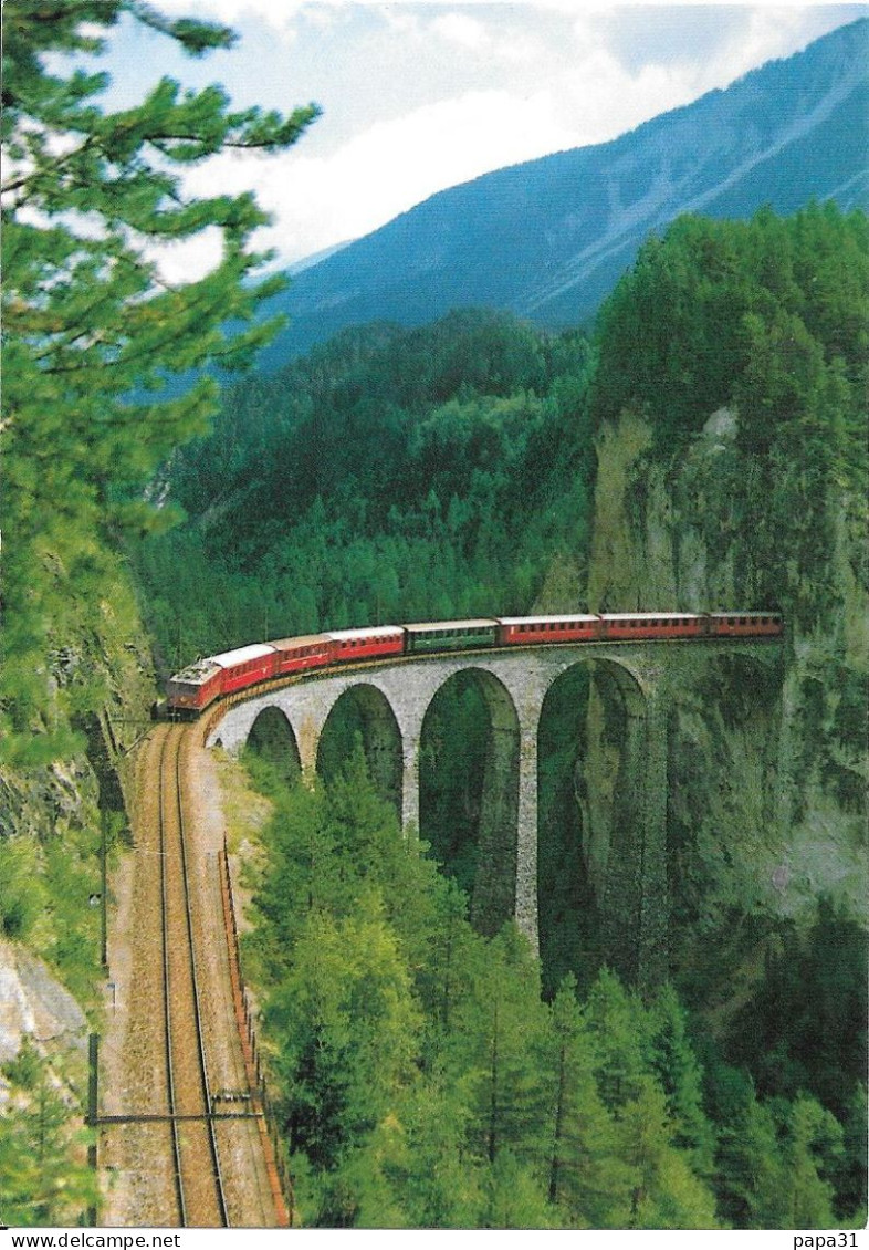 Filisur - Landwasser Viadukt Mit Bernina Express - Otros & Sin Clasificación