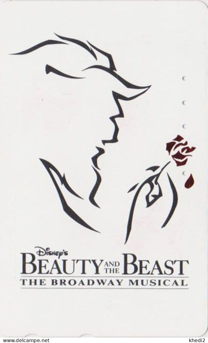 Télécarte JAPON / 110-174266 - DISNEY - FILM BEAUTY & THE BEAST ** BROADWAY MUSICAL ** - Movie JAPAN Free Phonecard - Disney