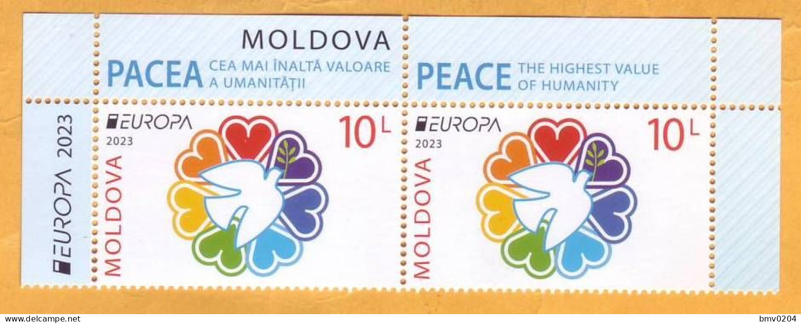 2023  Moldova  „Europa 2023. PEACE – The Highest Value Of Humanity.” 2v Mint - 2023