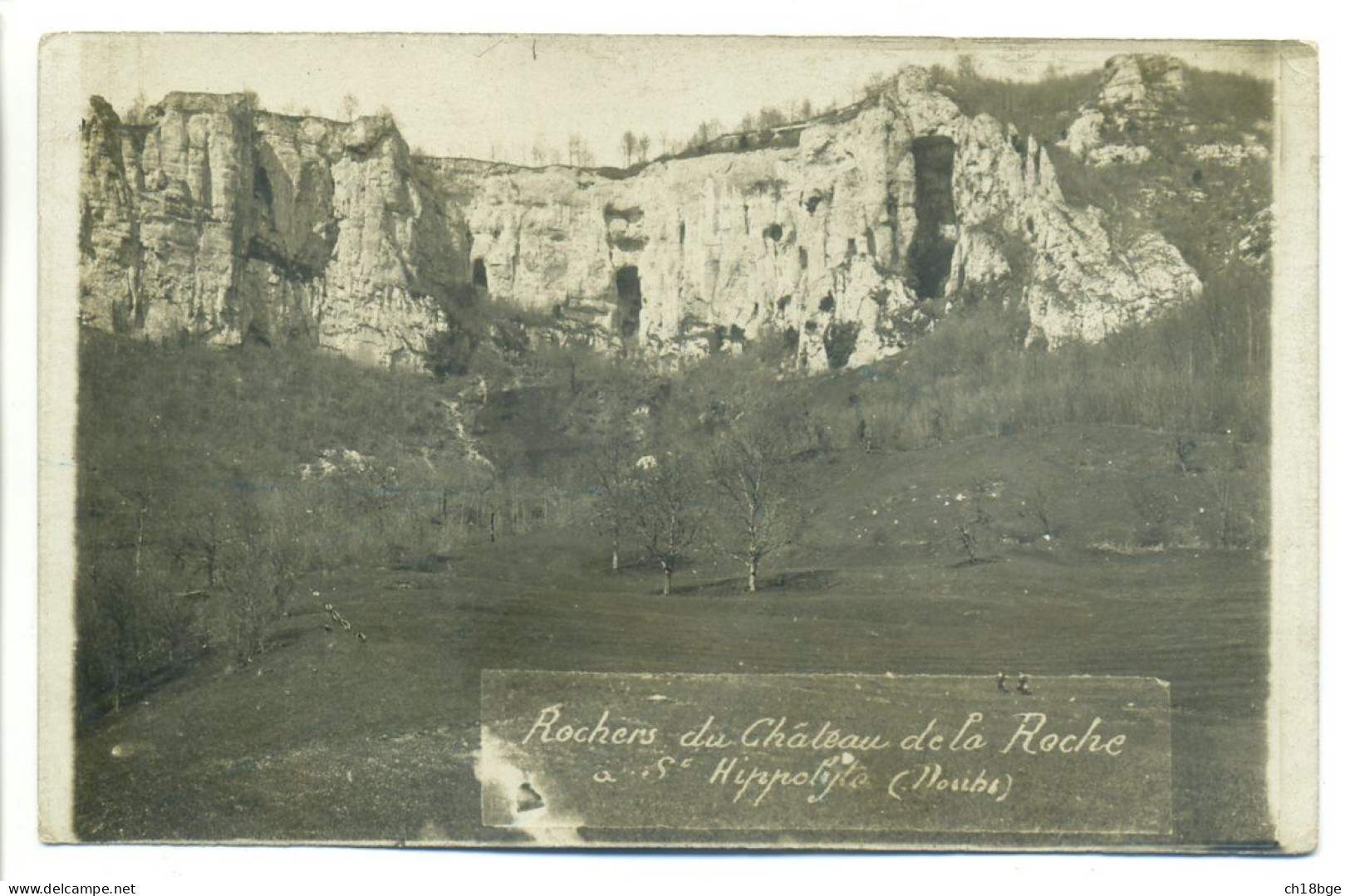 Carte Photo 25 Doubs - St Saint Hippolyte - Rochers Du Château De La Roche - Saint Hippolyte