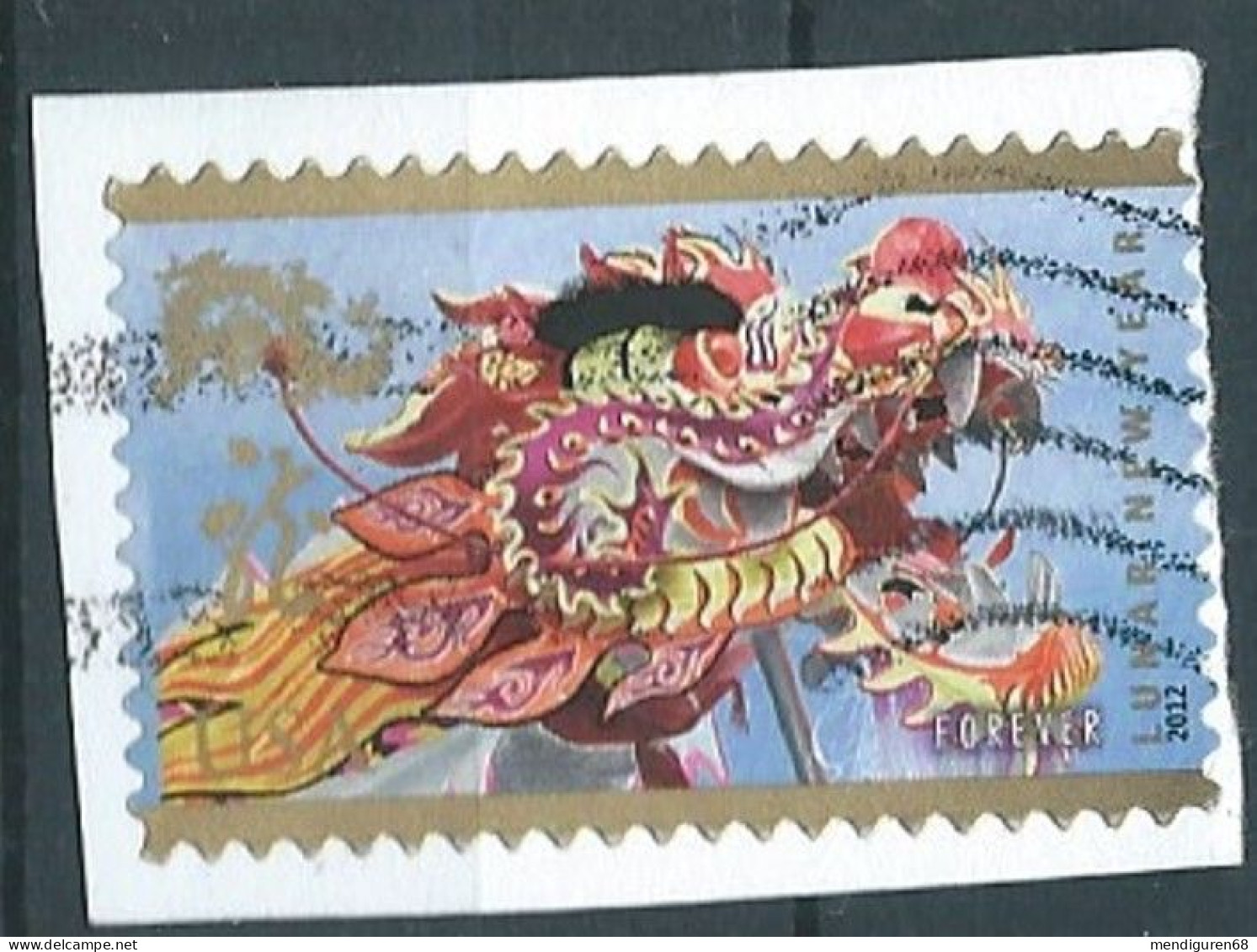 VERINIGTE STAATEN ETATS UNIS USA 2012  LUNAR NEW YEAR, YEAR OF THE DRAGON  F ON PAPER SN 4623 MI 4806 YT 4454 SG 5227 - Gebraucht