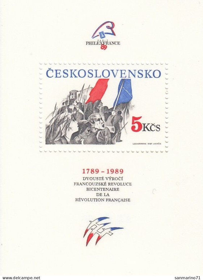 CZECHOSLOVAKIA Block 93,unused - Révolution Française