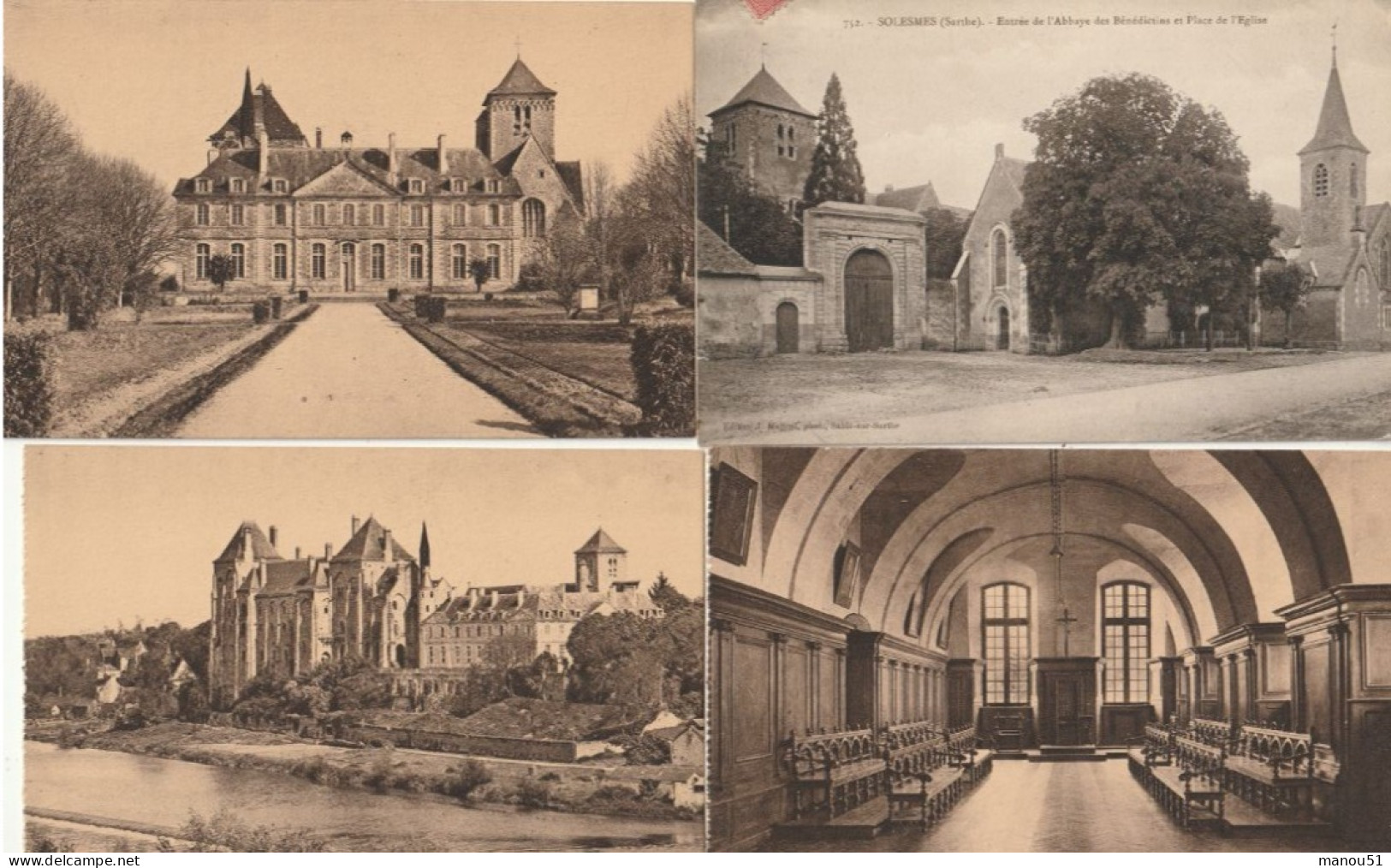 L'Abbaye St Pierre De SOLESMES - Lot De 12 CPA - Solesmes