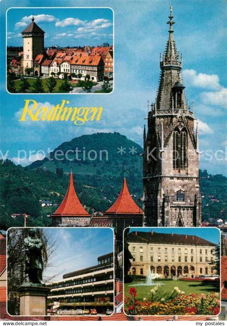 73066563 Reutlingen BW Stadttor Kirchturm Denkmal Kurpark  - Reutlingen