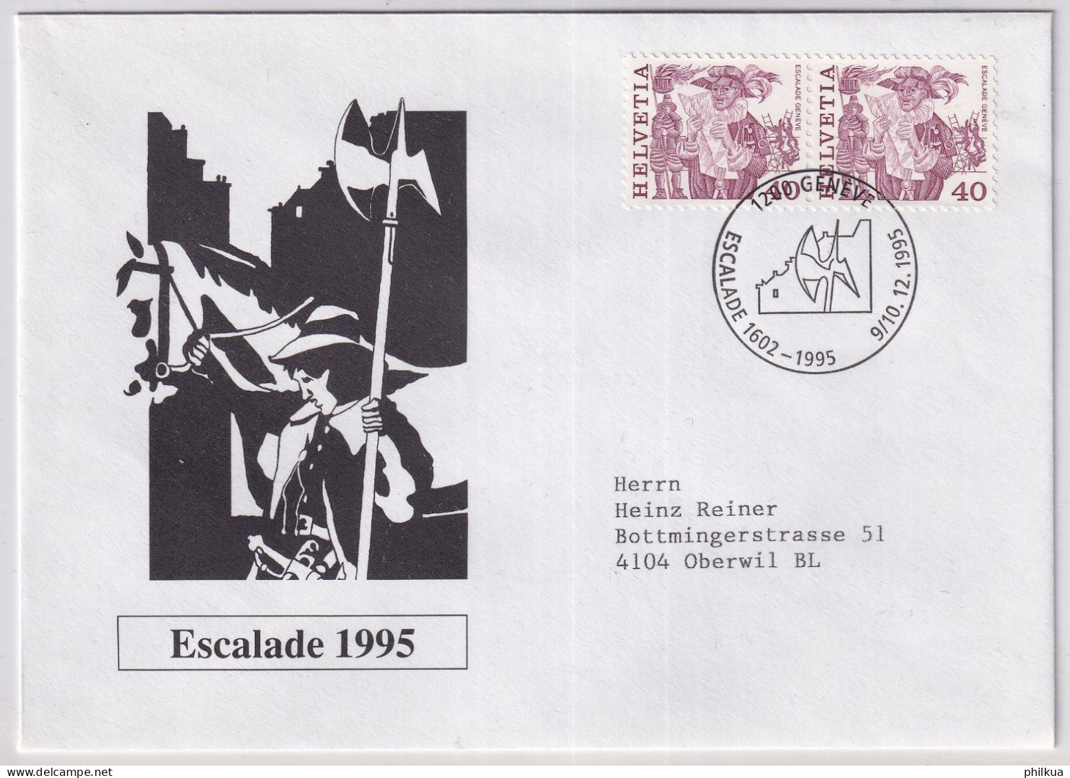 Sonderstempel ESCALADE - GENÈVE Illustrierter Beleg Mit Passender Marke - Postmark Collection