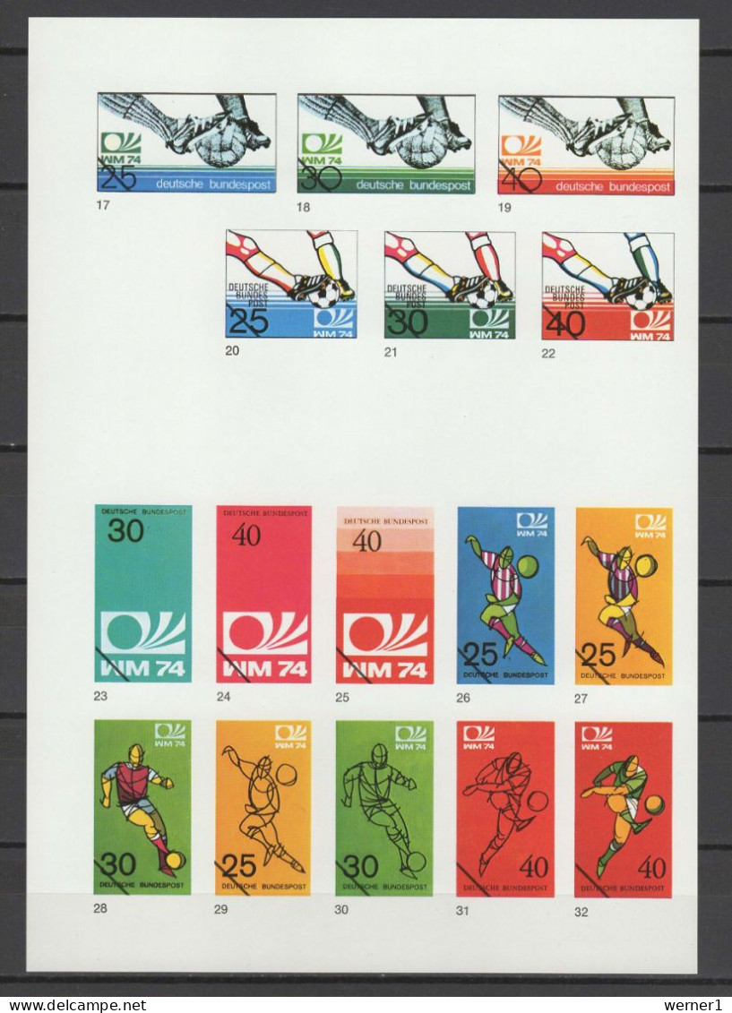 Germany 1974 Football Soccer World Cup Vignette With Designs Of Unrealized Soccer Stamps MNH - 1974 – Westdeutschland