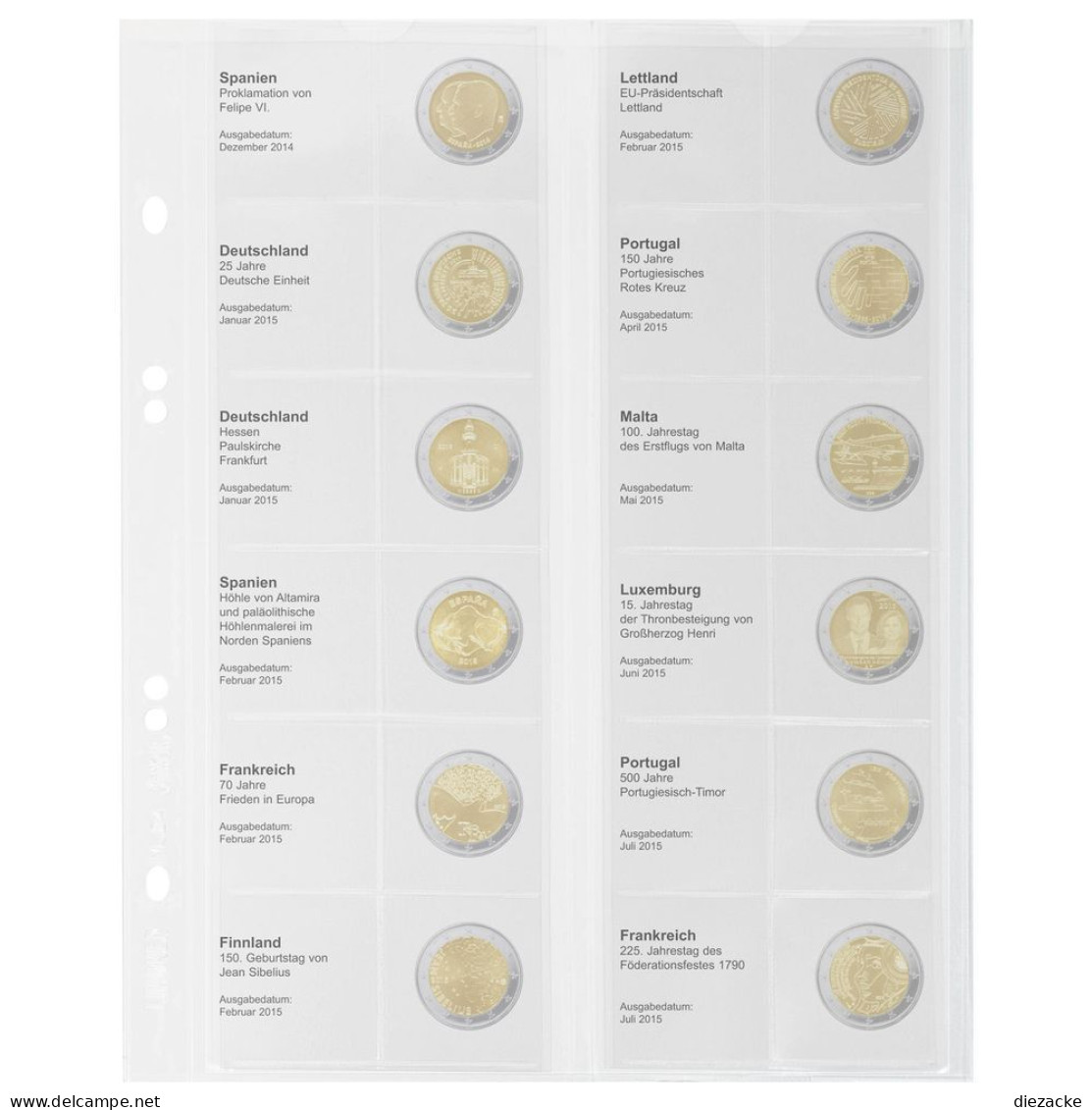 Lindner Vordruckblatt Publica M Für 2 Euro-Gedenkmünzen MU2E14 Neu - Supplies And Equipment