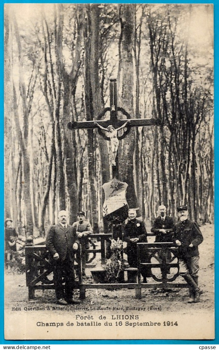 CPA 27 Forêt De "LHIONS" (LYONS) Eure - Champs De Bataille 1914 (Croix Souvenir, Christ) ** Guerre - Lyons-la-Forêt