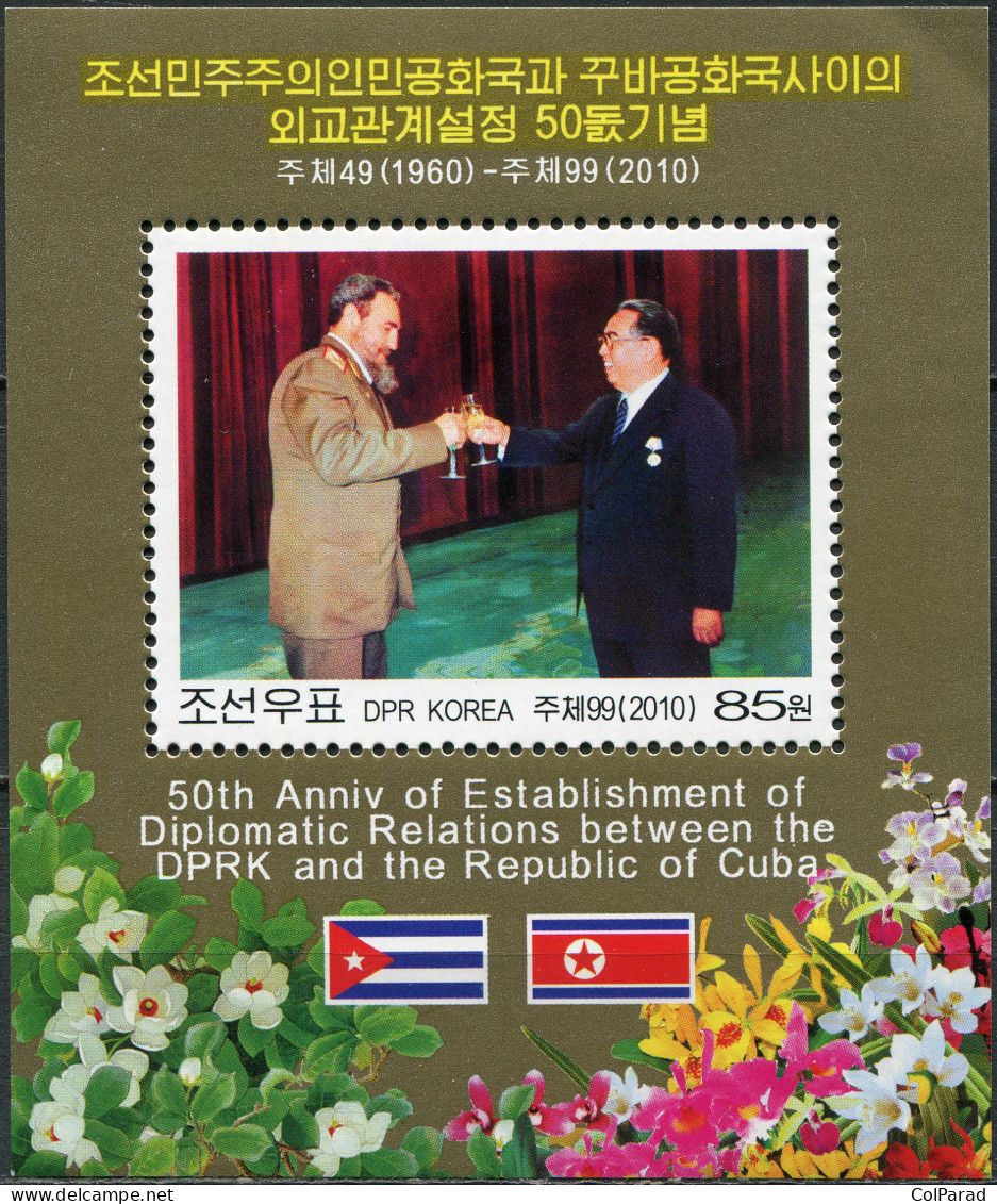 NORTH KOREA - 2010 - S/S MNH ** - 50 Years Of Diplomatic Relations With Cuba - Corée Du Nord