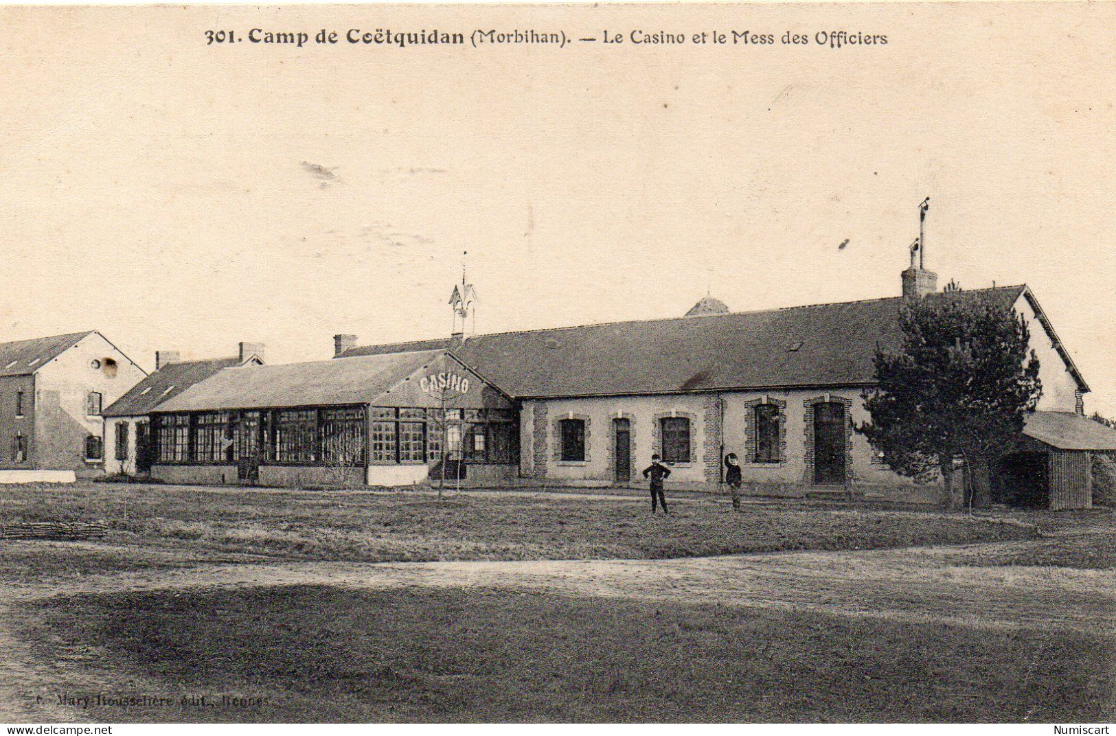 Camp De Coëtquidan Animée Casino Mess Des Officiers Militaria - Guer Coetquidan