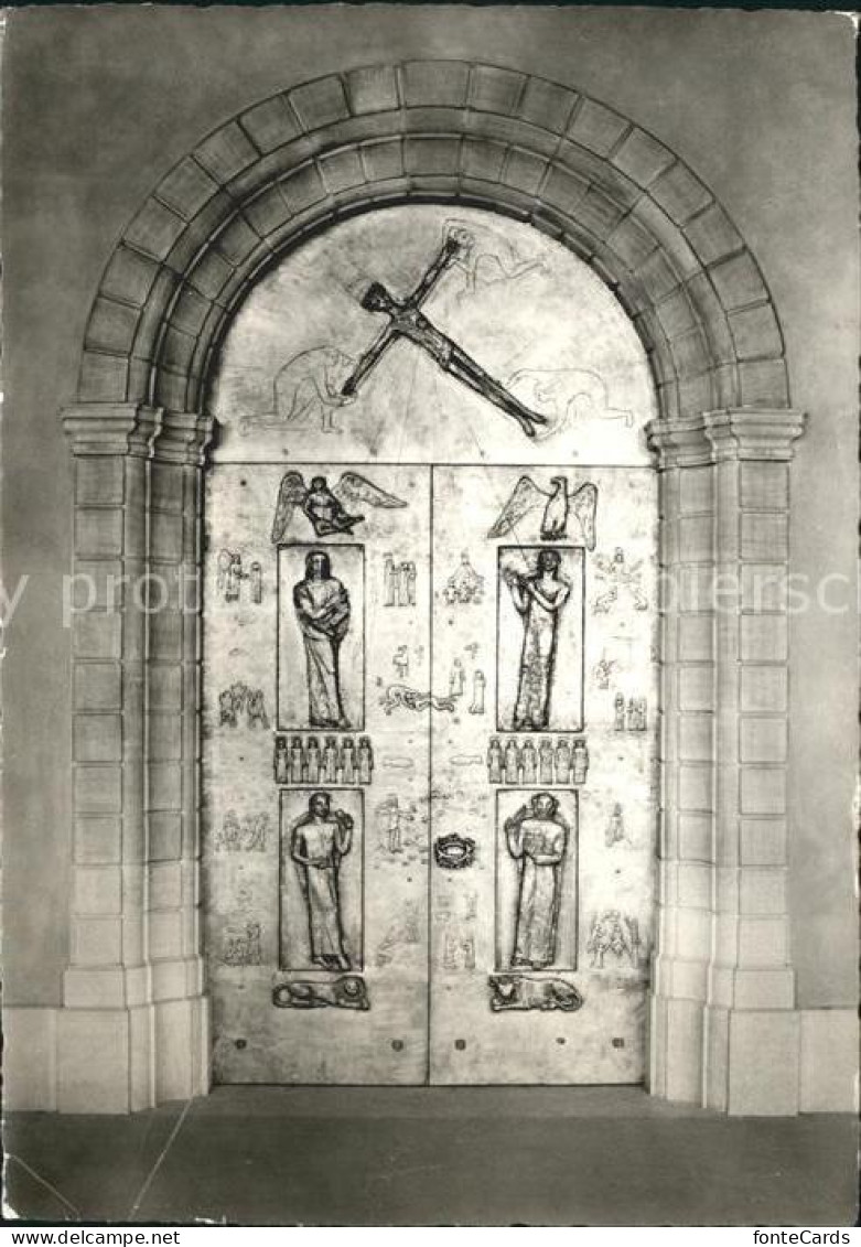 11629386 Schaffhausen SH Hauptportal Des Muensters Bronzerelief Von Bildhauer Ba - Sonstige & Ohne Zuordnung