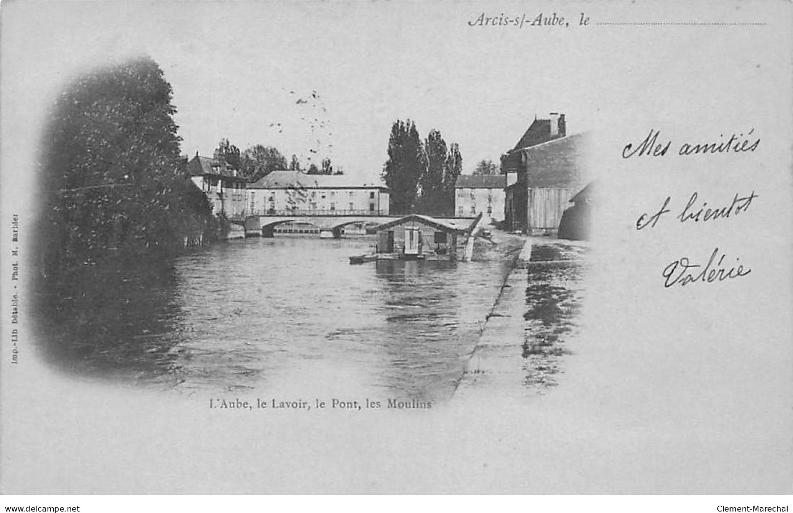 ARCIS SUR AUBE - L'Aube, Le Lavoir, Le Pont, Les Moulins - Très Bon état - Arcis Sur Aube