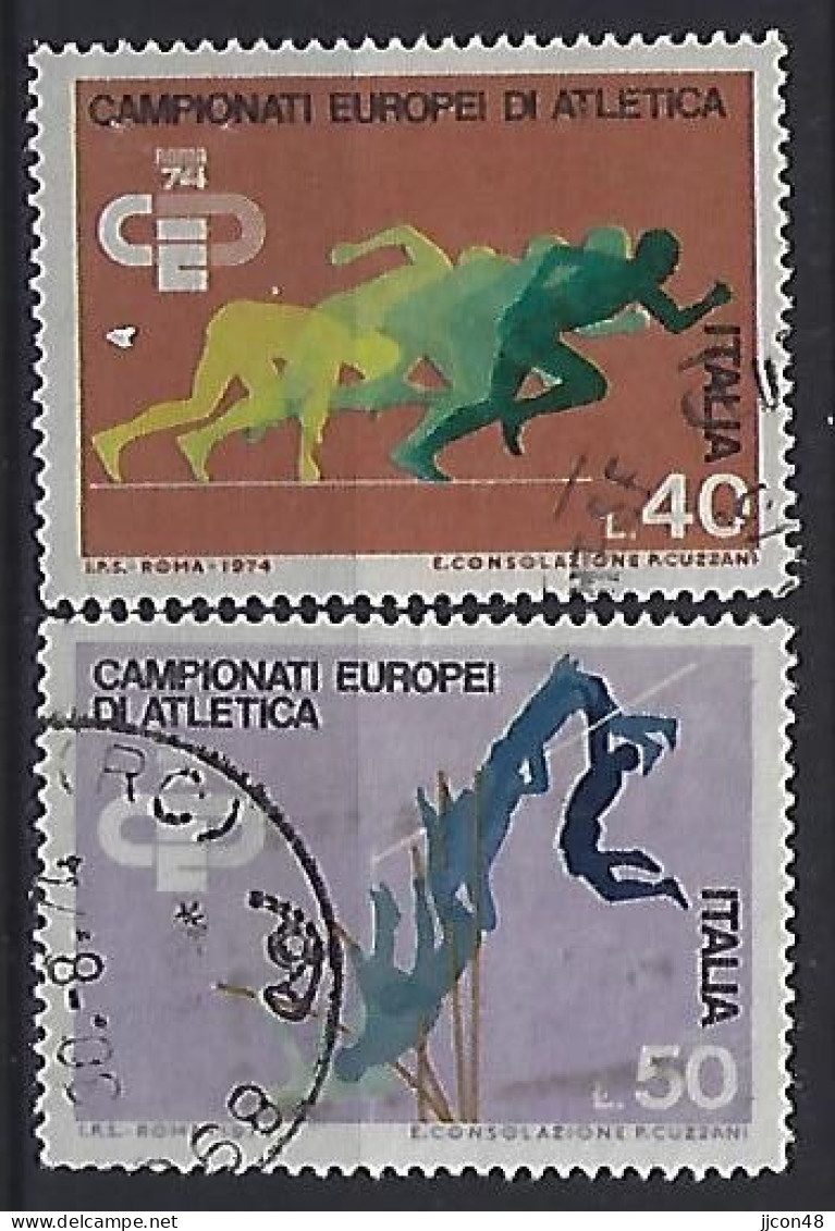 Italy 1974  Leichtathlletik-Europomeisterschaften  (o) Mi.1453-1454 - 1971-80: Used