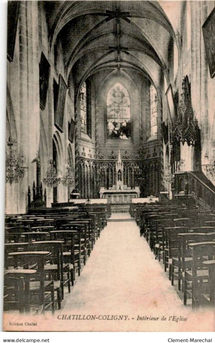 CHATILLON-COLIGNY: Intérieur De L'église - Très Bon état - Chatillon Coligny