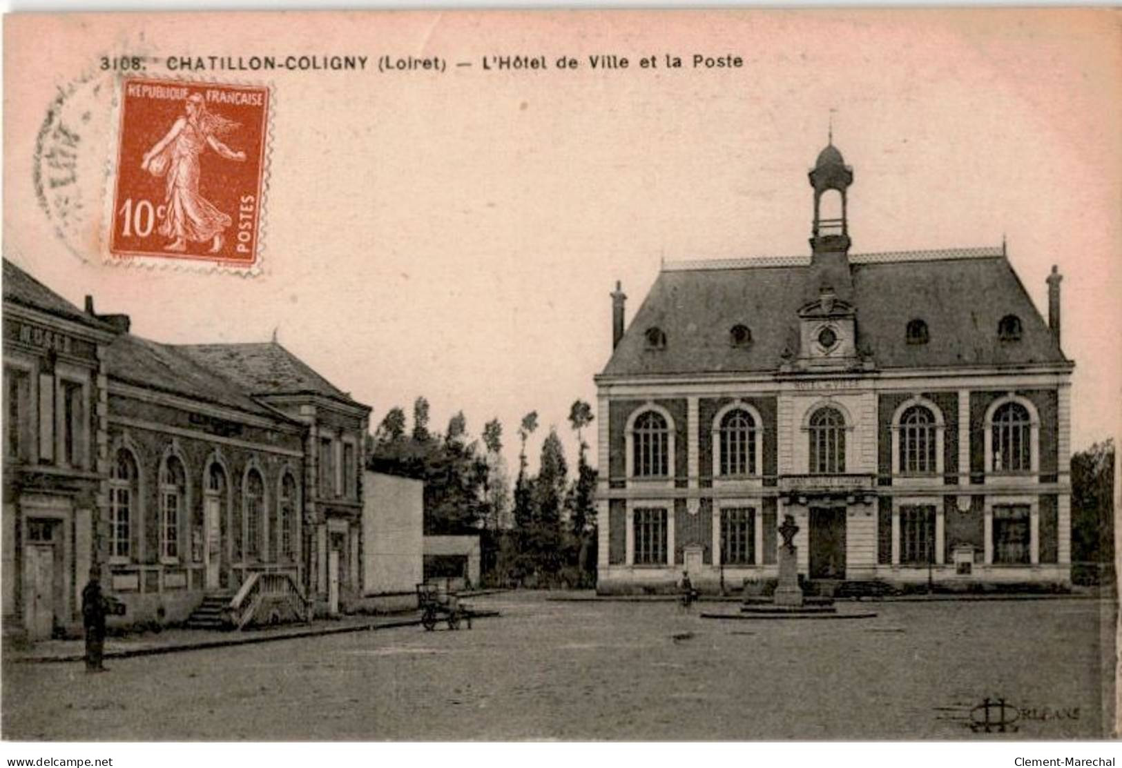CHATILLON-COLIGNY: L'hôtel De Ville Et La Poste - Très Bon état - Chatillon Coligny