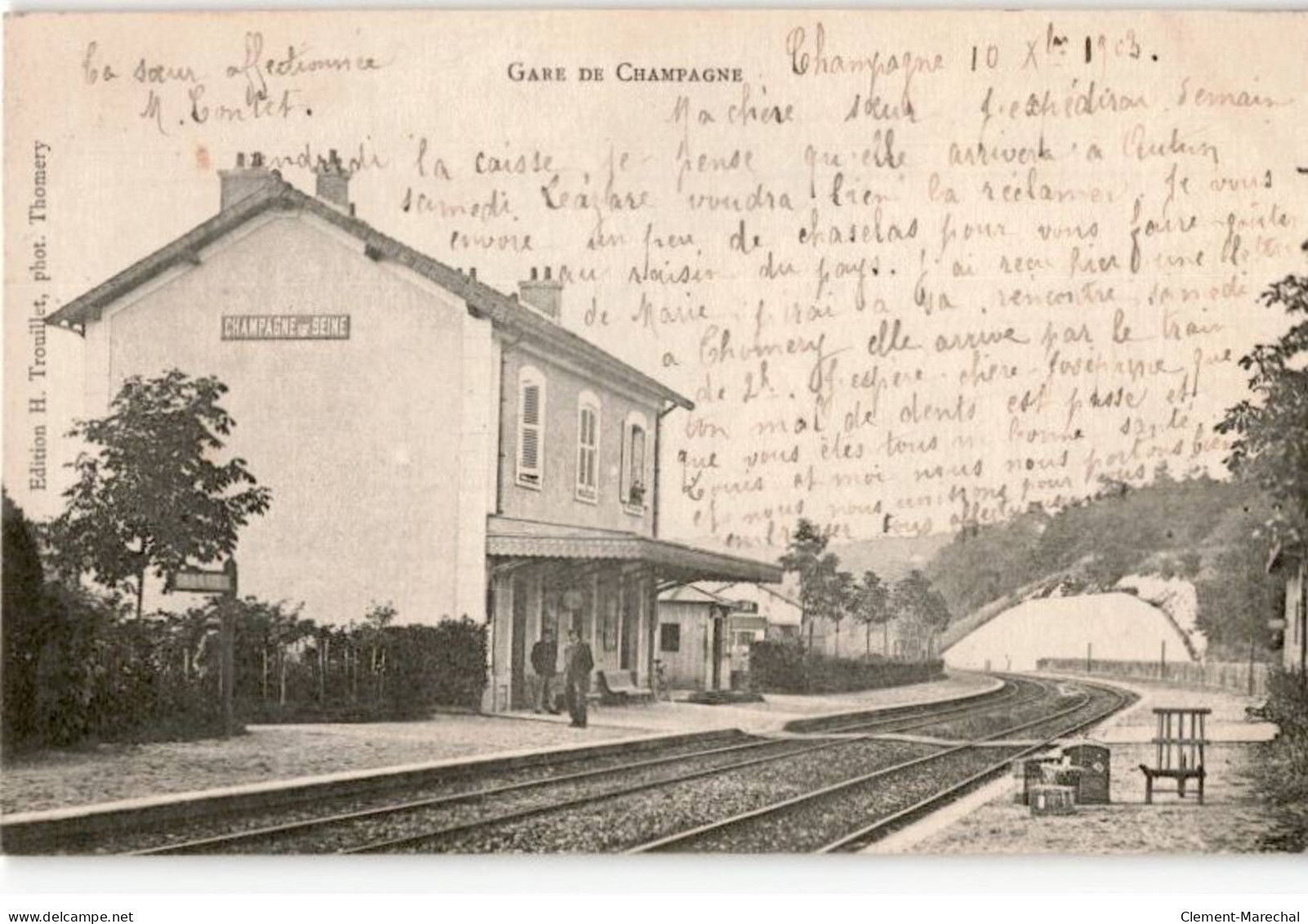 CHAMPAGNE-sur-SEINE: Gare De Champagne - Très Bon état - Champagne Sur Seine