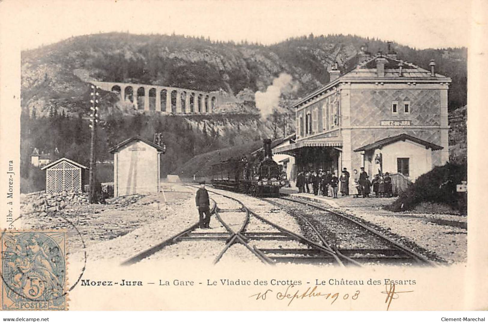 MOREZ - La Gare - Le Viaduc Des Crottes - Le Château Des Essarts - Très Bon état - Morez