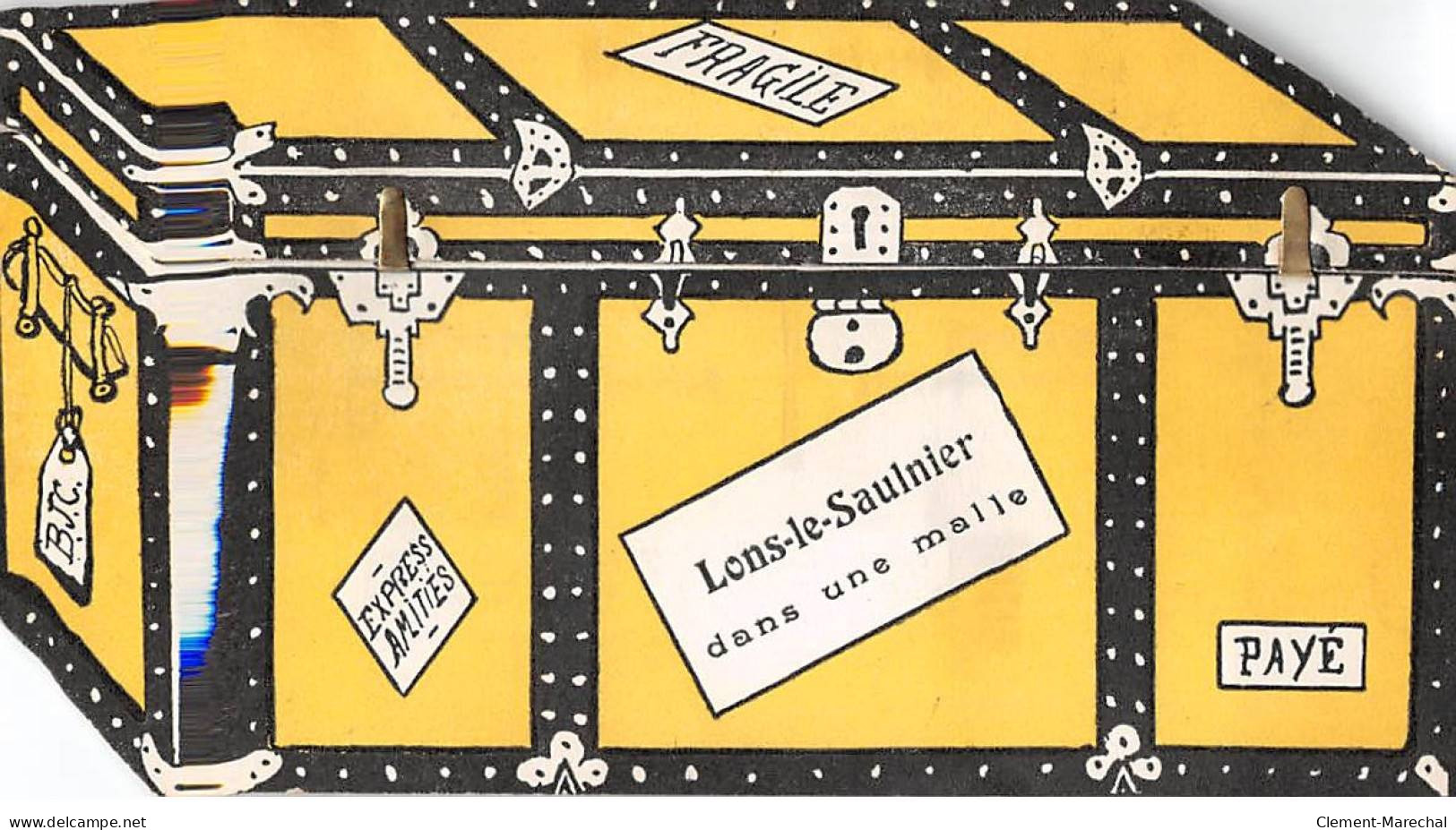 LONS LE SAUNIER Dans Une Malle - Carte Système - Très Bon état - Lons Le Saunier