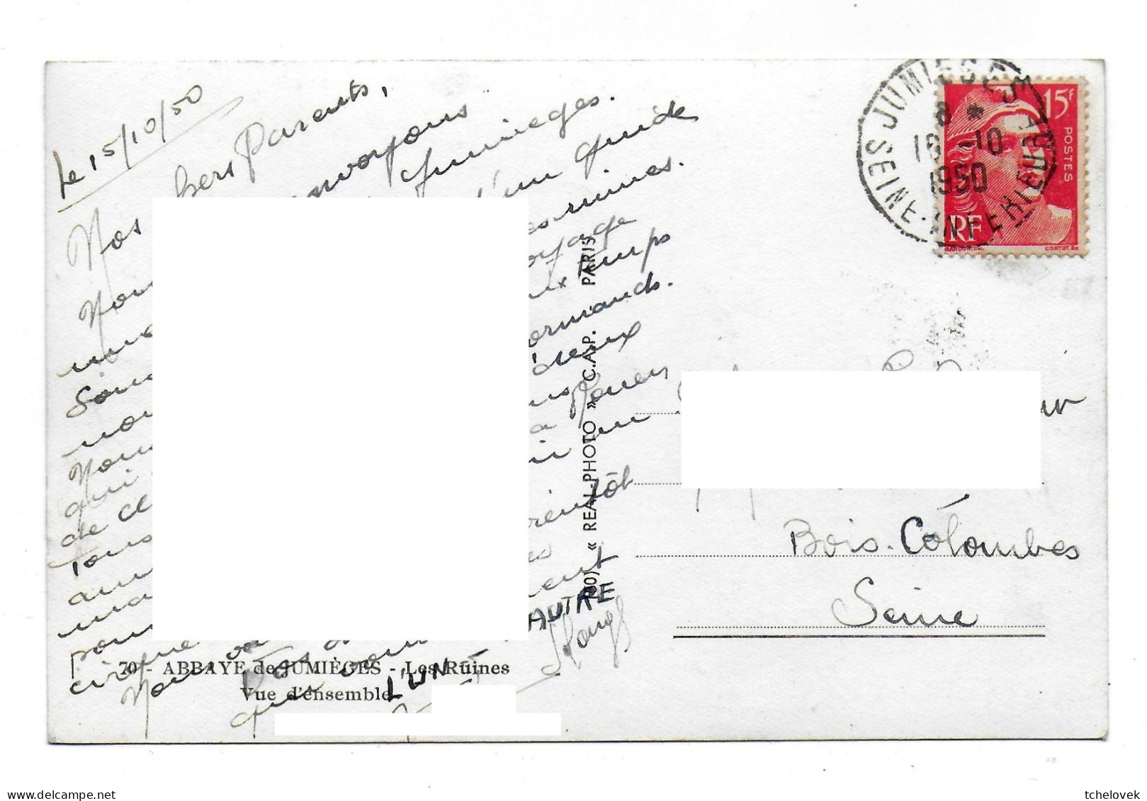 (76). SM. Jumièges. 4 Cp N° 14 & 38 Abbaye De Jumièges & 117 Ancienne Hostellerie Des Moines 1953 & (3) 1950 - Jumieges