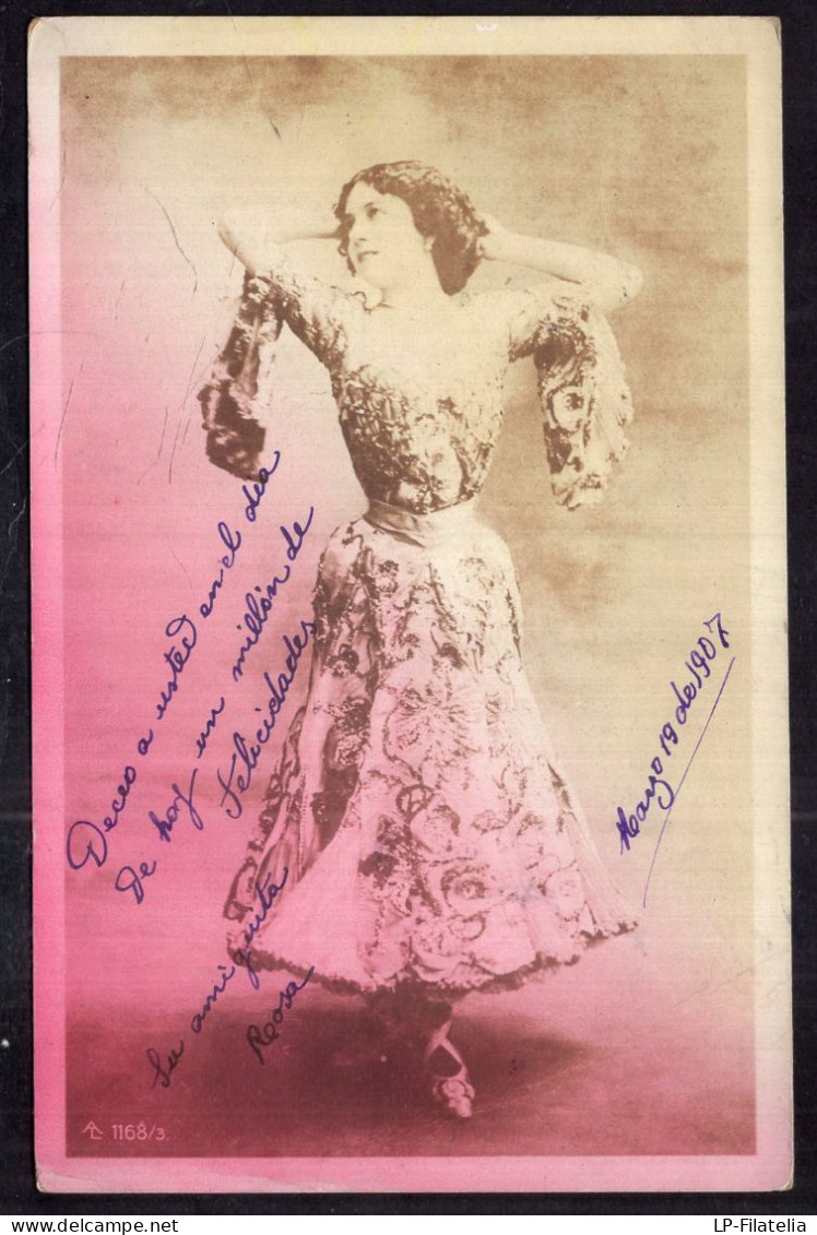 Uruguay - 1907 - Femme - Colorized - Woman In Pretty Dress - Frauen
