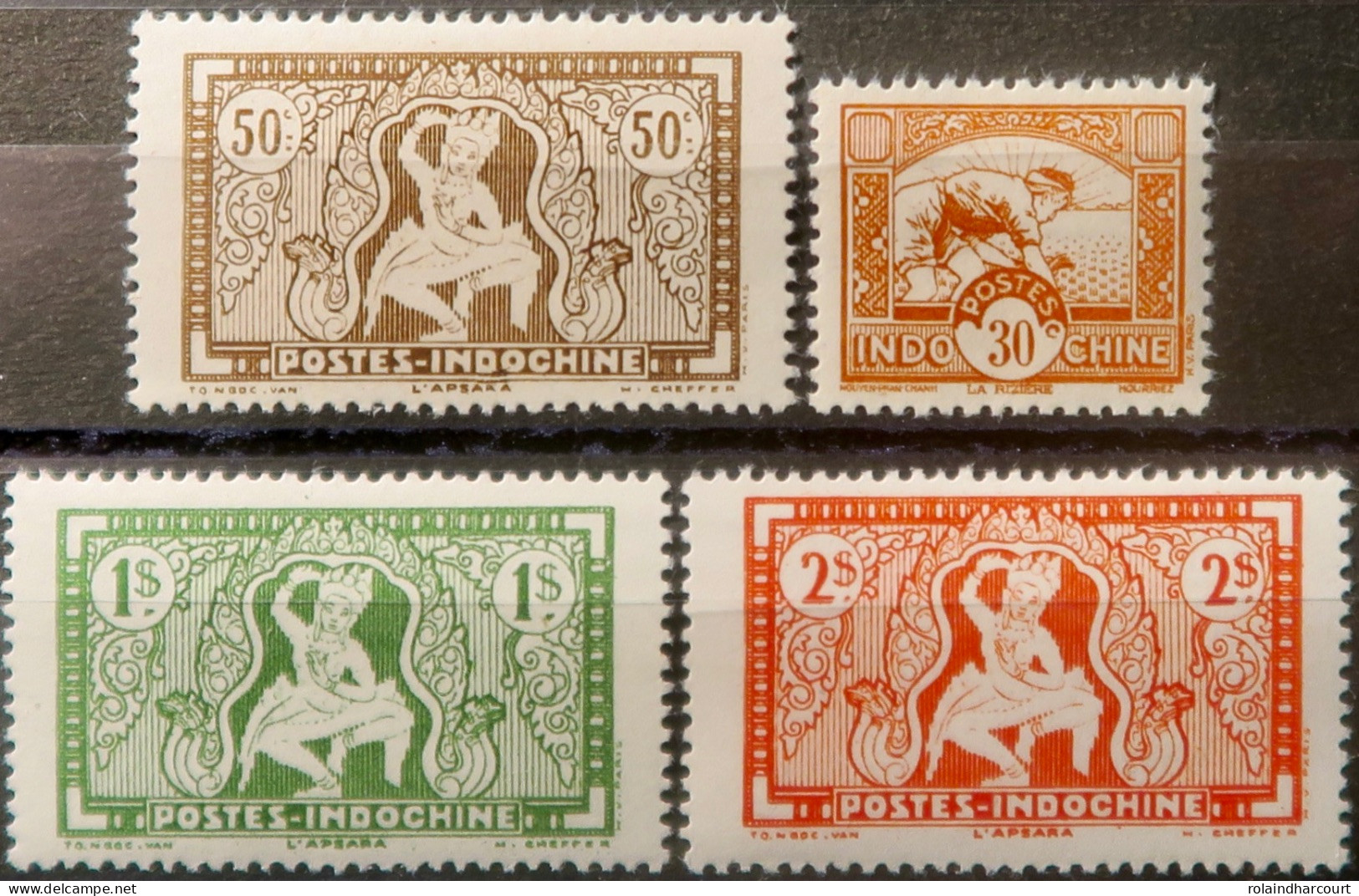 LP3844/2222 - COLONIES FRANÇAISES - INDOCHINE - 1943 - SERIE COMPLETE - N°232 à 235 NEUFS* - Unused Stamps