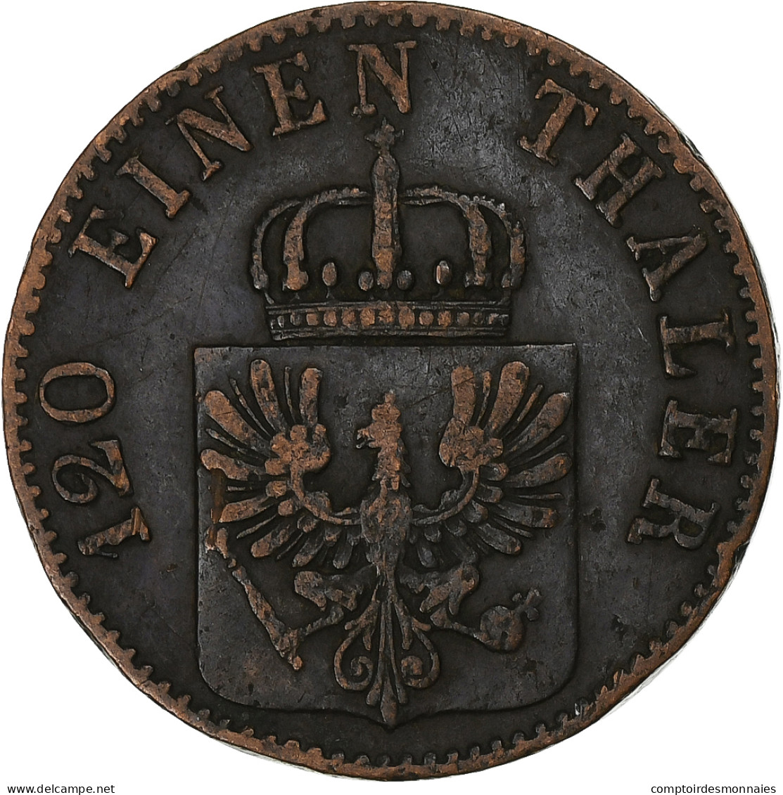 Allemagne, PRUSSIA, Wilhelm I, 3 Pfenninge, 1864, Berlin, Cuivre, TTB, KM:482 - Monedas Pequeñas & Otras Subdivisiones