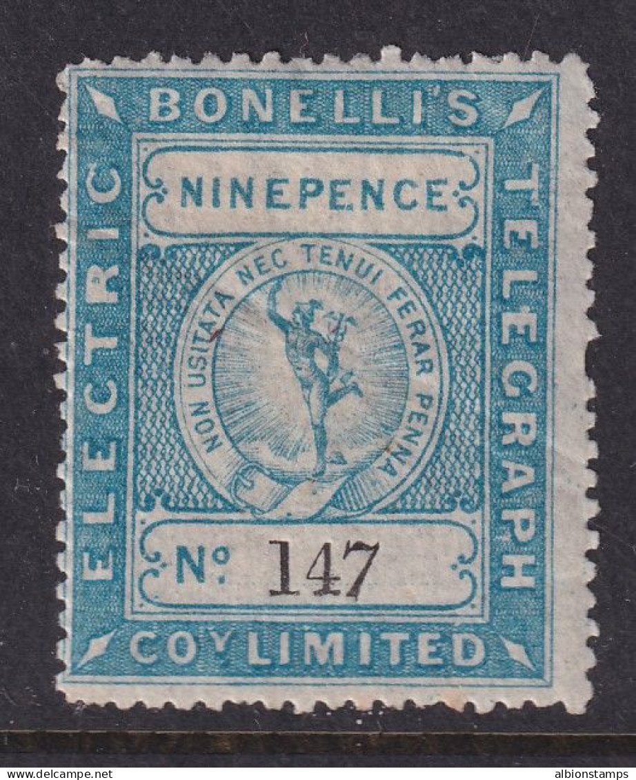 Great Britain, Hiscocks H3, Bonelli's Electric Telegraph Company, MHR (gum Bend) - Fiscaux