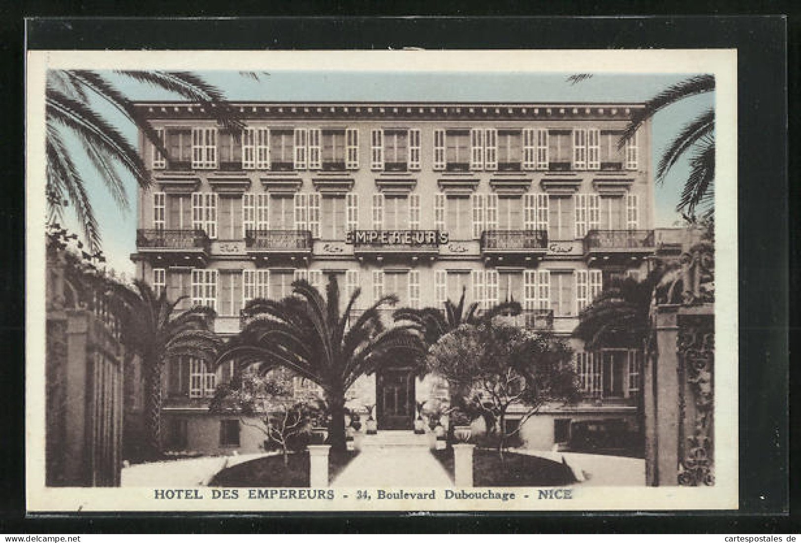 CPA Nice, Boulevard Doubouchage, Hotel Des Empereurs  - Pubs, Hotels And Restaurants