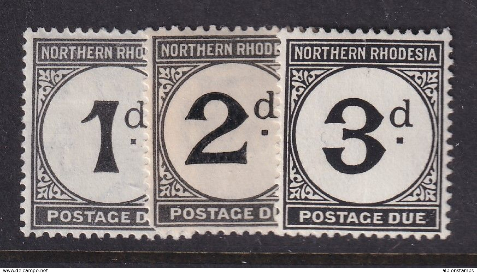 Northern Rhodesia, Scott J1-J3 (SG D1-D3), MLH - Rhodésie Du Nord (...-1963)