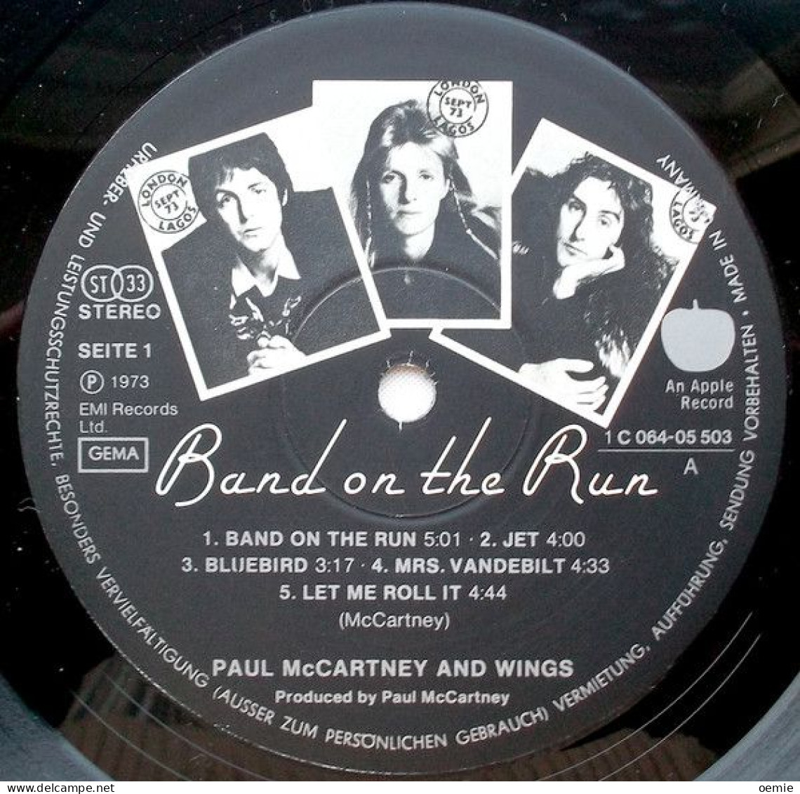 PAUL  McCARTNEY &  WINGS  BAND ON THE RUN   PRESSAGE GERMANY 1976 - Other - English Music