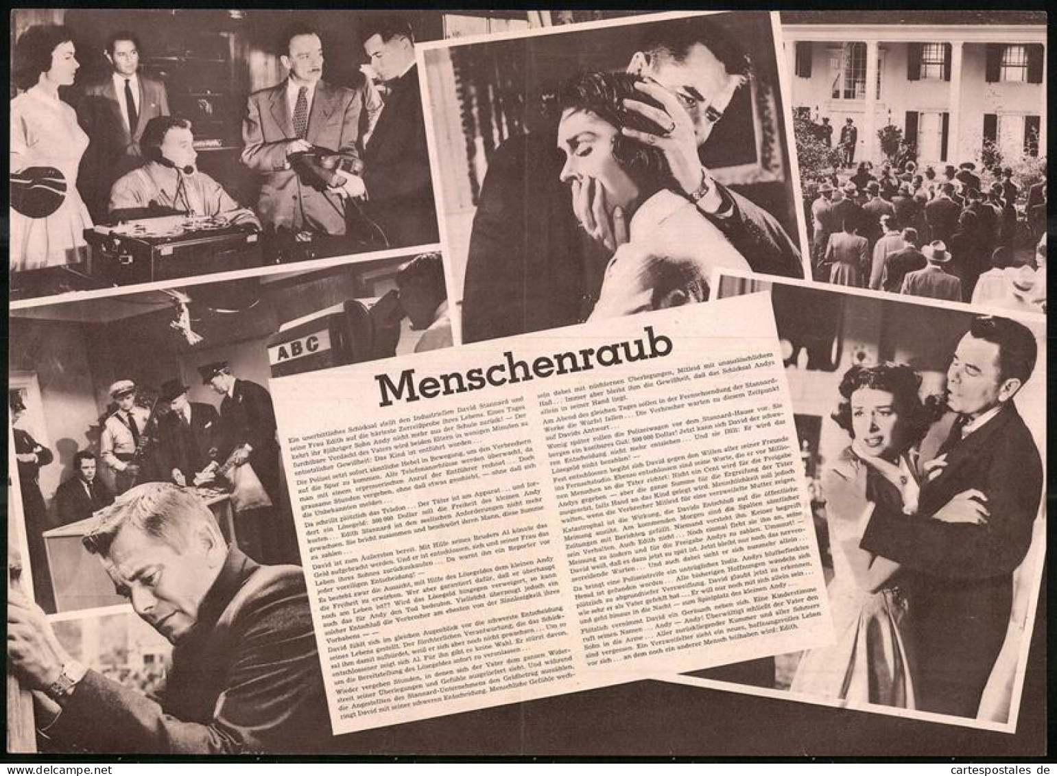 Filmprogramm DNF, Menschen Raub, Gleen Ford, Donna Reed, Leslie Nielsen, Regie Alex Segal  - Zeitschriften