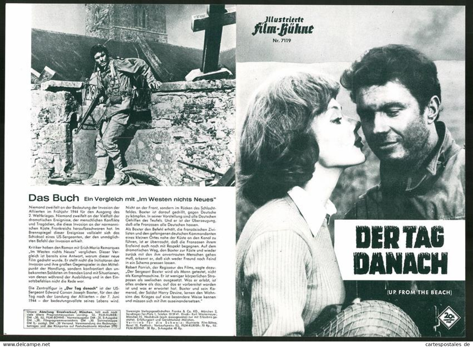 Filmprogramm IFB Nr. 7119, Der Tag Danach, Cliff Robertson, Red Buttons, Irina Demick, Regie Robert Parrish  - Magazines