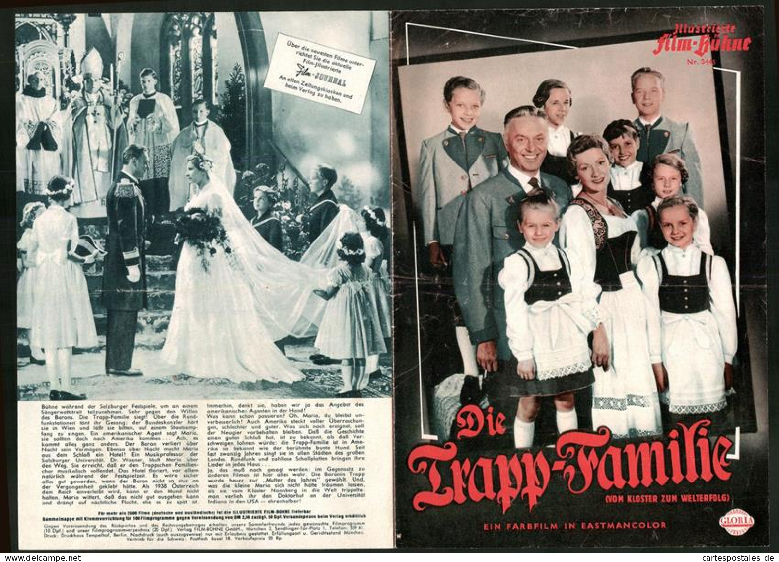 Filmprogramm IFB Nr. 3445, Die Trapp-Familie, Ruth Leuwerik, Hans Holt, Maria Holst, Regie Wolfgang Liebeneiner  - Zeitschriften