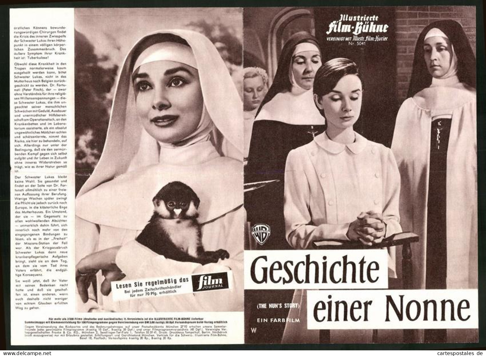 Filmprogramm IFB Nr. 5041, Geschichte Einer Nonne, Audrey Hepburn, Peter Finch, Dean Jagger, Regie Fred Zinnemann  - Magazines