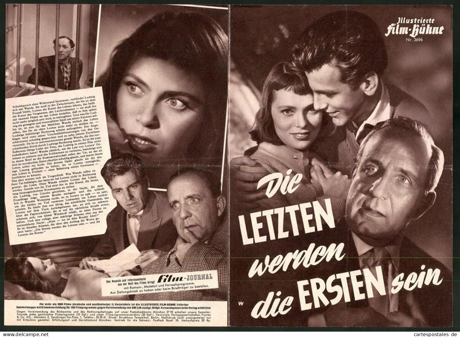 Filmprogramm IFB Nr. 3696, Die Letzten Werden Die Ersten Sein, O. E. Hasse, Ulla Jacobsson, Regie Rolf Hansen  - Magazines