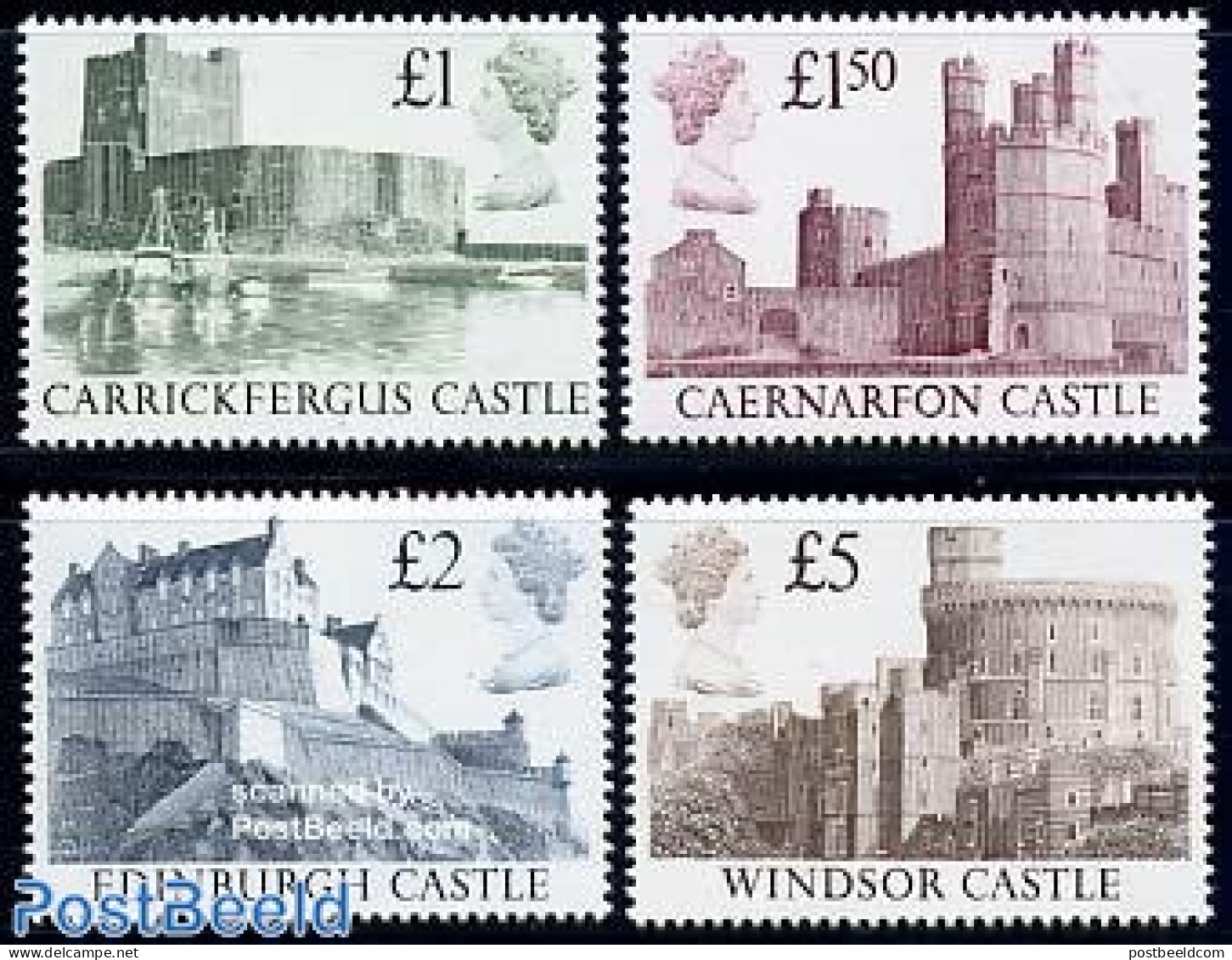 Great Britain 1988 Definitives, Castles 4v, Mint NH, Art - Castles & Fortifications - Neufs