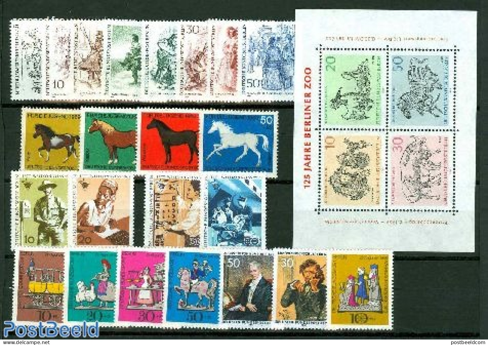 Germany, Berlin 1969 Yearset 1969, Complete, 23v + 1s/s, Mint NH, Various - Yearsets (by Country) - Ungebraucht