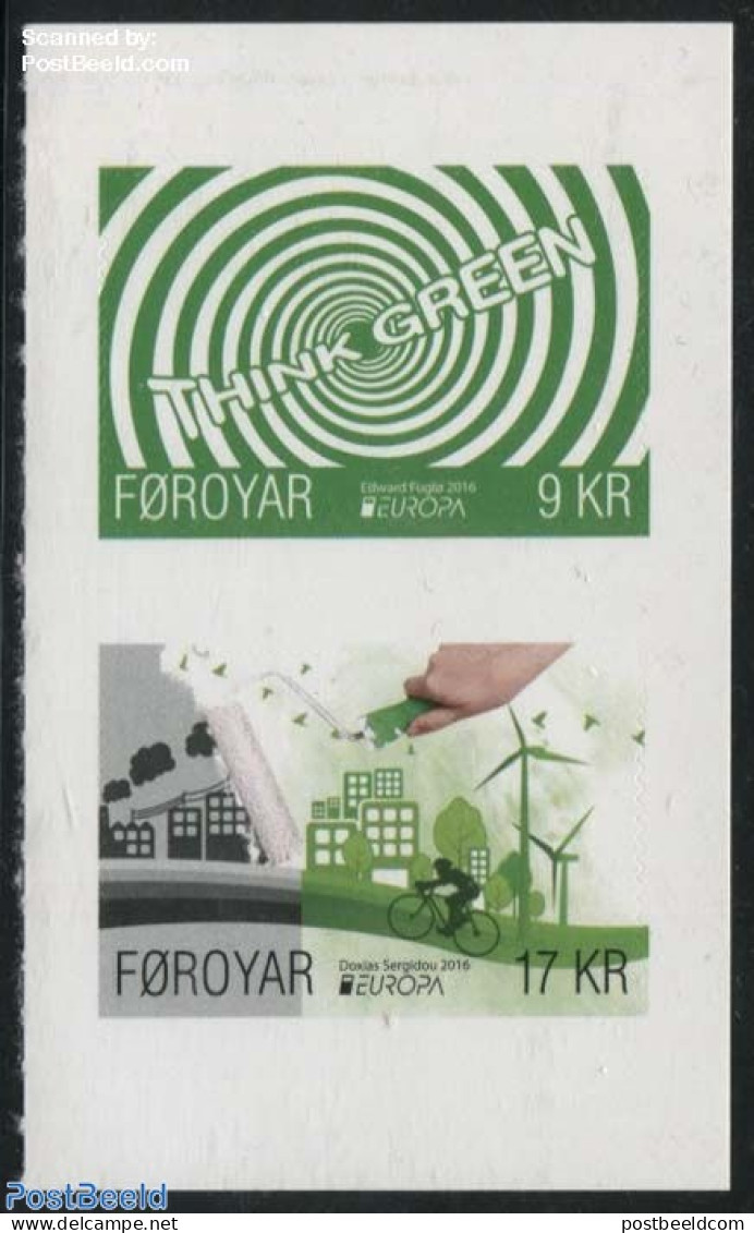 Faroe Islands 2016 Europa, Think Green 2v S-a, Mint NH, History - Nature - Science - Sport - Various - Europa (cept) -.. - Protezione Dell'Ambiente & Clima