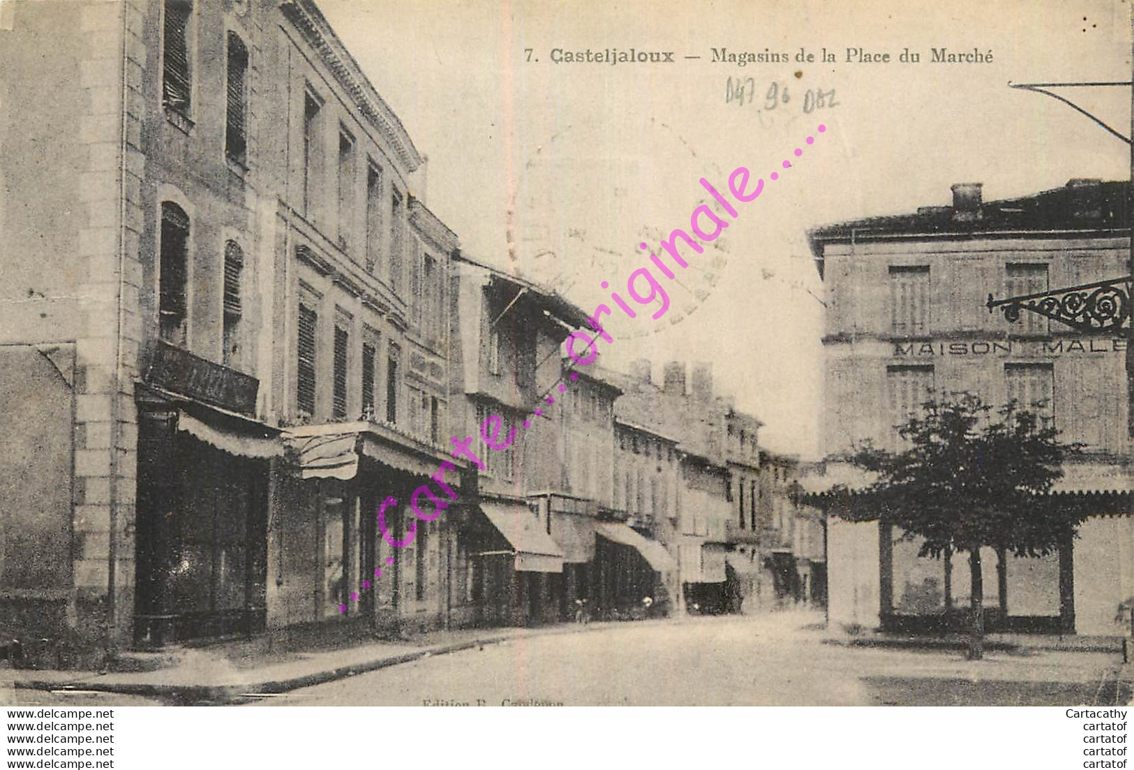 47.  CASTELJALOUX .  Magasins De La Place Du Marché . - Casteljaloux